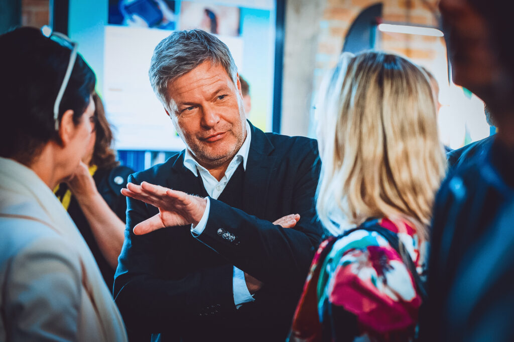 Foto auf einem politischen Event.